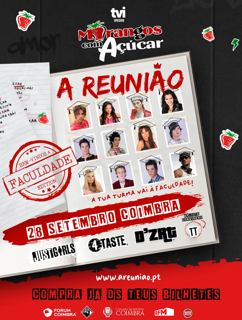 Pop up morangos a reuniao