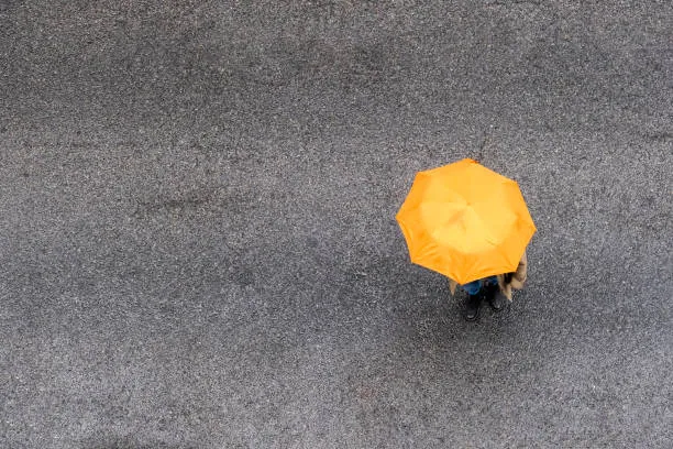 Guarda chuva laranja