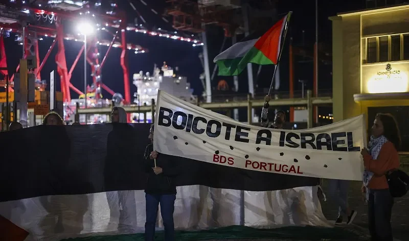 Manifestação Lisboa Boicote Navio