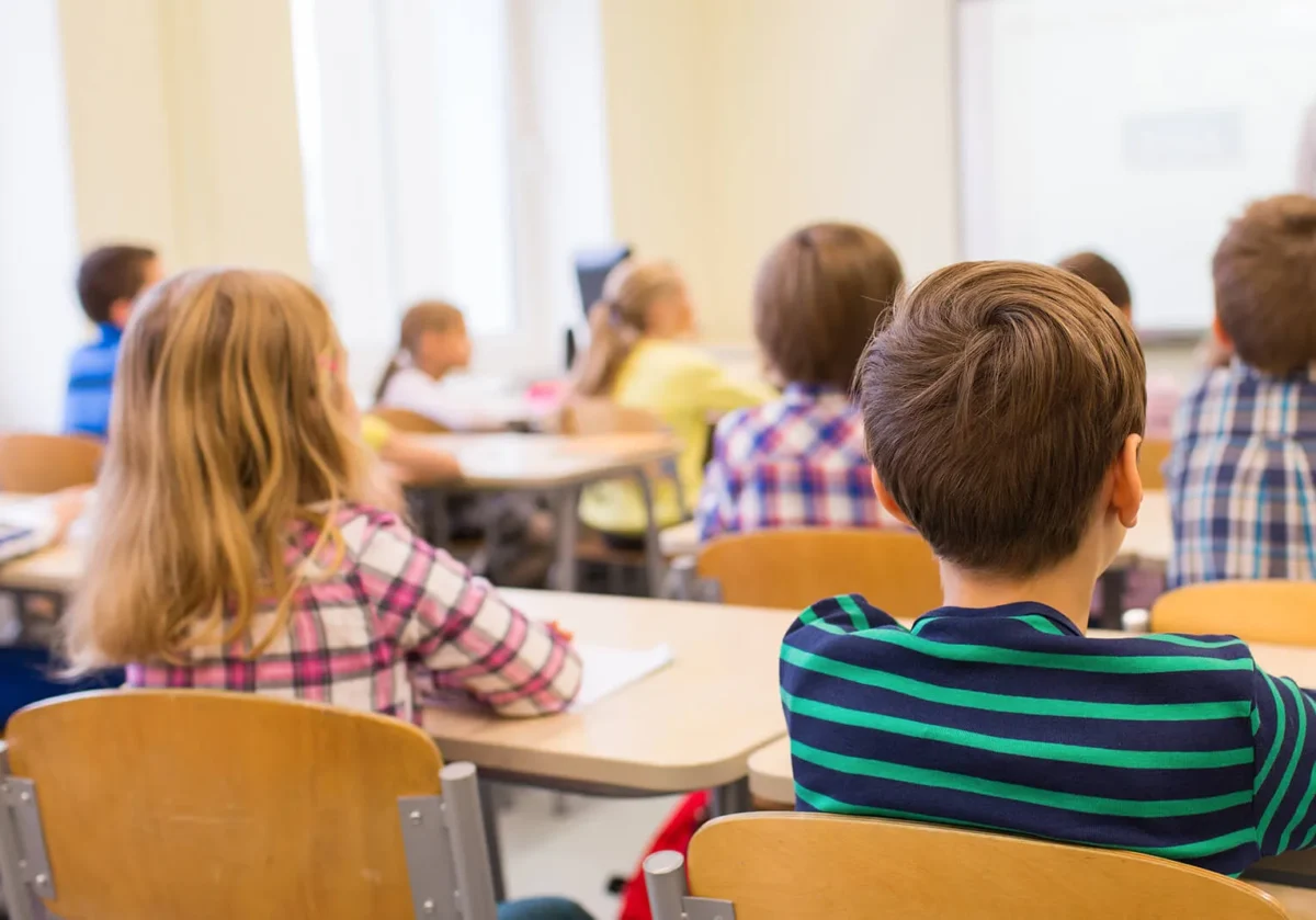 Alunos em sala de aula