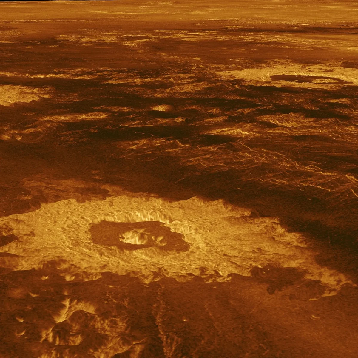 Radar View Of Venus Surface